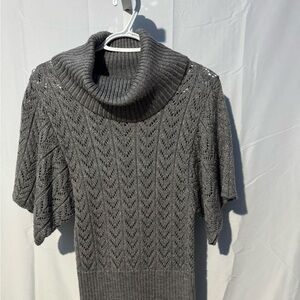 Dressbarn Charcoal Knit Turtleneck Sweater Size L